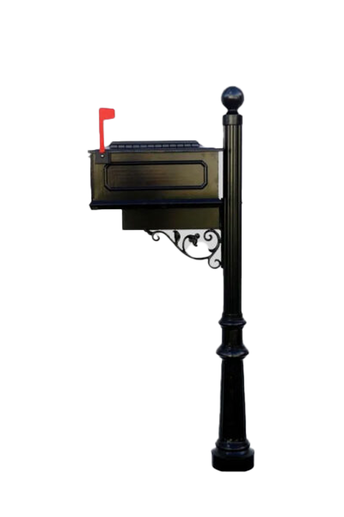 Montana 121 Black Metal Mailbox Post - Mailbox Solutions