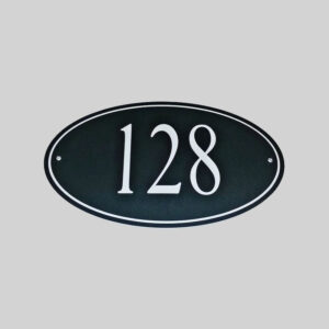 Address-Plaque-COLOR-CORE-OVAL-WHITE-ON-BLACK`