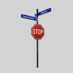 Mounting Street Dot Sign nuts and Bolt Hardware